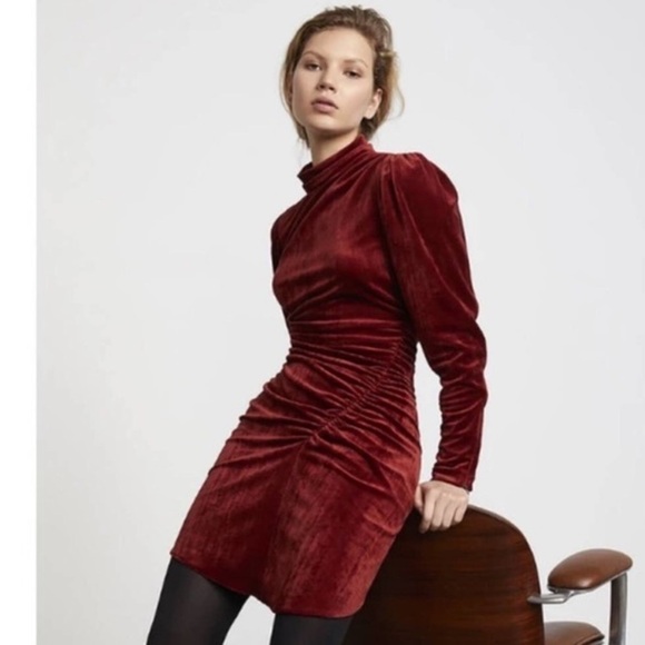 A.L.C. Marcel Sumac Ruched Dress Size 12 NWT - Picture 5 of 7